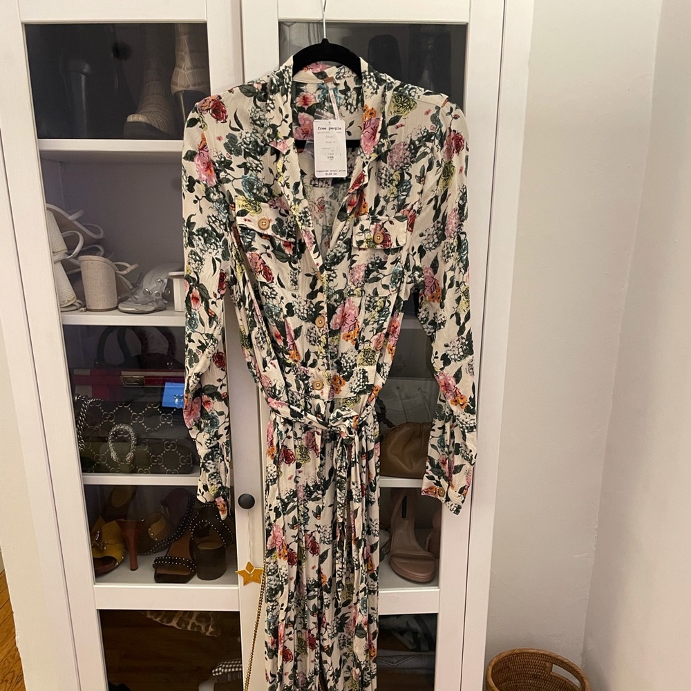 Free people floral jumpsuit